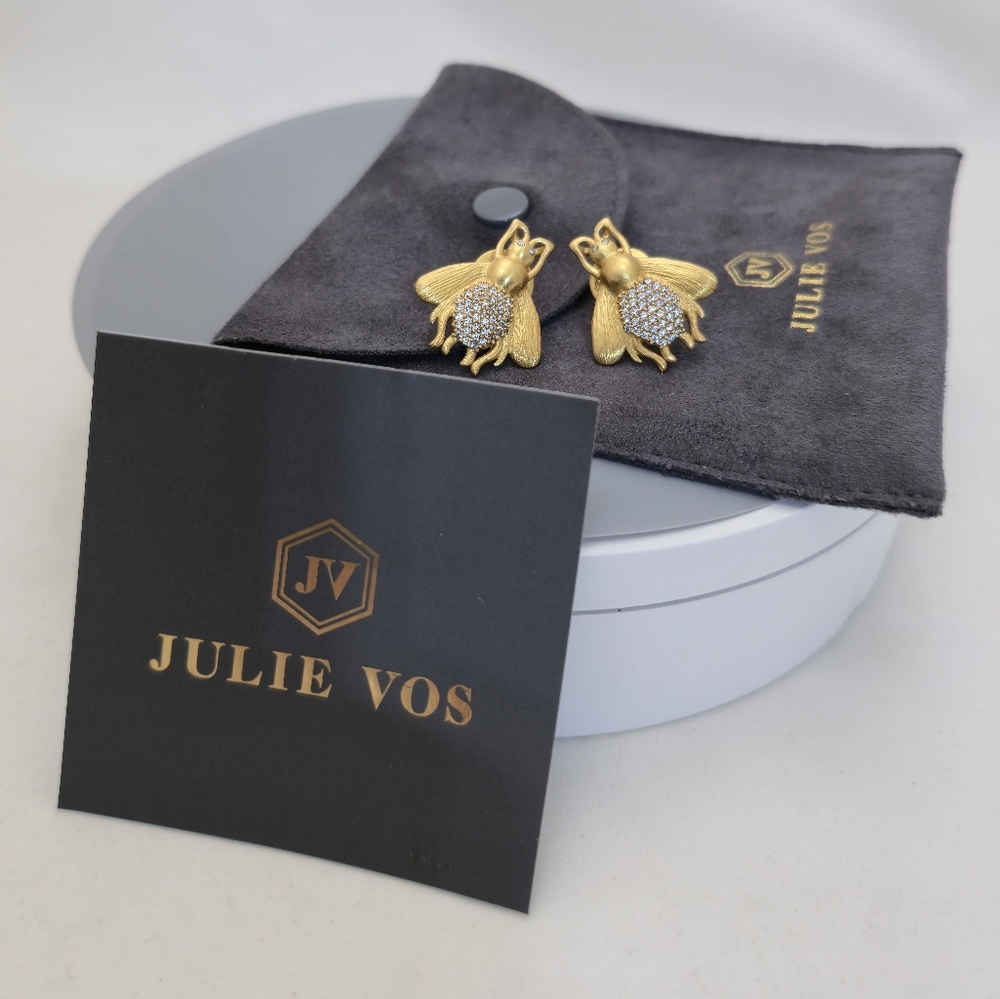 Julie Vos Large Bee Stud Style Earrings